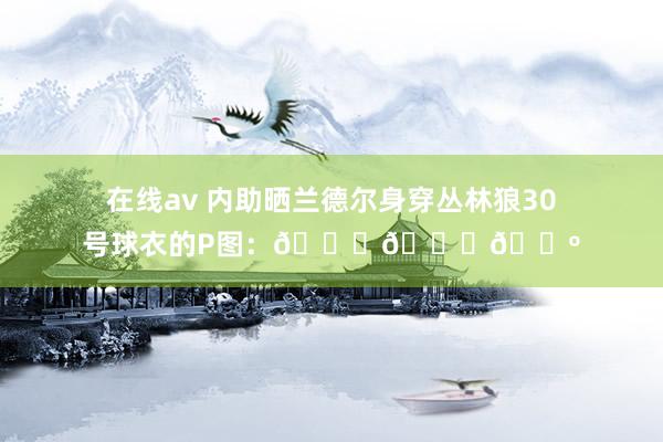 在线av 内助晒兰德尔身穿丛林狼30号球衣的P图：😍💙🐺