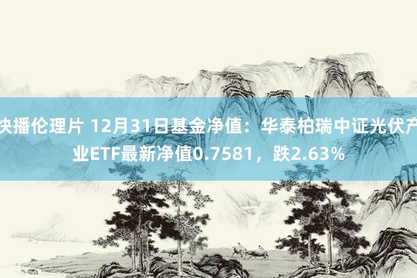 快播伦理片 12月31日基金净值：华泰柏瑞中证光伏产业ETF最新净值0.7581，跌2.63%