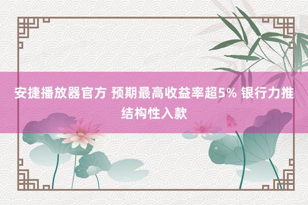 安捷播放器官方 预期最高收益率超5% 银行力推结构性入款
